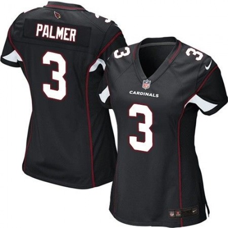 Cardinals #3 Carson Palmer Black Alternate Women's Stitched NFL