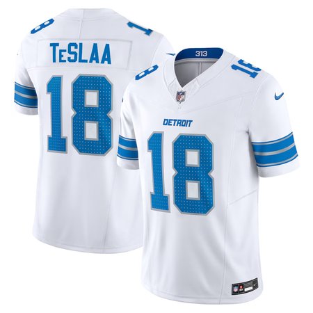 Men's Detroit Lions #18 Isaac TeSlaa White F.U.S.E. Vapor Limit
